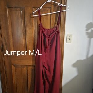 Elegant Burgundy Jumpsuit